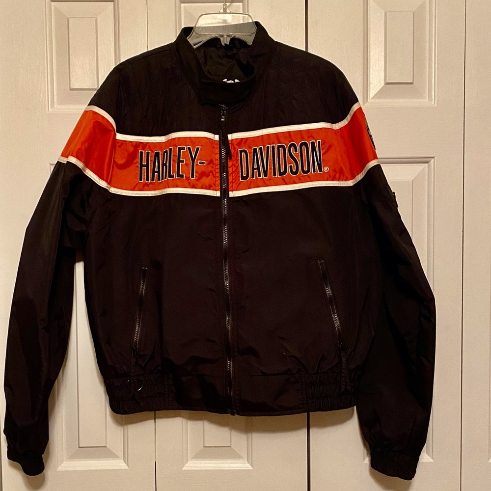 Men’s XL Harley Davidson Nylon twill zip front jacket